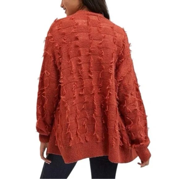 Maeve by Anthropologie Janis Fringed Checkered Cardigan - Picture 6 of 7